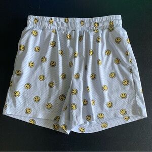 Streetwear Festival Lounge Athletic Basketball Smiley Faces Mesh Shorts Mens S